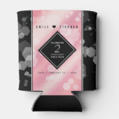 Elegant 2e Roos Jubileum van het Kwartz Weddenscha Blikjeskoeler (Achterkant)