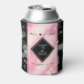 Elegant 2e Roos Jubileum van het Kwartz Weddenscha Blikjeskoeler (Blikje Achterkant)