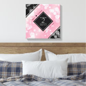 Elegant 2e Roos Jubileum van het Kwartz Weddenscha Canvas Afdruk (Insitu (Slaapkamer))