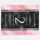 Elegant 2e Roos Jubileum van het Kwartz Weddenscha Fleece Deken (Voorkant (Horizontaal))