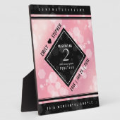 Elegant 2e Roos Jubileum van het Kwartz Weddenscha Fotoplaat (Zijkant)