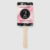 Elegant 2e Roos Jubileum van het Kwartz Weddenscha Handwaaier (Achterkant)