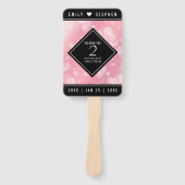 Elegant 2e Roos Jubileum van het Kwartz Weddenscha Handwaaier (Voorkant)