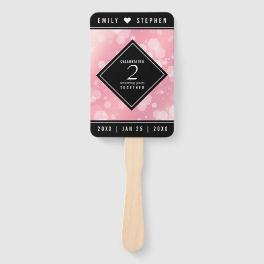 Elegant 2e Roos Jubileum van het Kwartz Weddenscha Handwaaier (Voorkant)