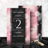 Elegant 2e Roos Jubileum van het Kwartz Weddenscha Kaart