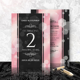 Elegant 2e Roos Jubileum van het Kwartz Weddenscha Kaart