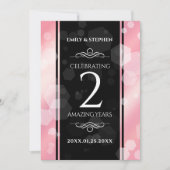 Elegant 2e Roos Jubileum van het Kwartz Weddenscha Kaart (Voorkant)