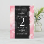 Elegant 2e Roos Jubileum van het Kwartz Weddenscha Kaart (Staand voorkant)