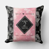 Elegant 2e Roos Jubileum van het Kwartz Weddenscha Kussen (Voorkant)