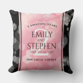 Elegant 2e Roos Jubileum van het Kwartz Weddenscha Kussen (Voorkant)