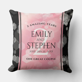 Elegant 2e Roos Jubileum van het Kwartz Weddenscha Kussen