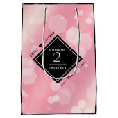 Elegant 2e Roos Jubileum van het Kwartz Weddenscha Medium Cadeauzakje (Achterkant)