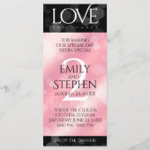 Elegant 2e Roos Jubileum van het Kwartz Weddenscha Menu (Achterkant)