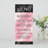 Elegant 2e Roos Jubileum van het Kwartz Weddenscha Menu (Staand voorkant)