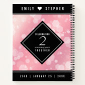 Elegant 2e Roos Jubileum van het Kwartz Weddenscha Notitieboek (Achterkant)