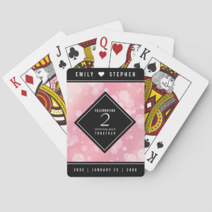 Elegant 2e Roos Jubileum van het Kwartz Weddenscha Pokerkaarten