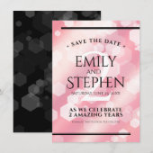 Elegant 2e Roos Jubileum van het Kwartz Weddenscha Save The Date (Voorkant / Achterkant)