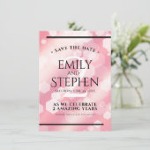 Elegant 2e Roos Jubileum van het Kwartz Weddenscha Save The Date (Staand voorkant)