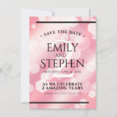 Elegant 2e Roos Jubileum van het Kwartz Weddenscha Save The Date (Voorkant)