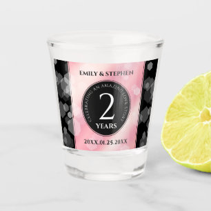Elegant 2e Roos Jubileum van het Kwartz Weddenscha Shot Glas