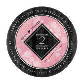 Elegant 2e Roos Jubileum van het Kwartz Weddenscha Snijplank (Voorkant)