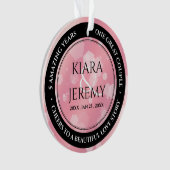 Elegant 2e Roos Jubileum van het kwartzweduwschap Ornament (voorkant)