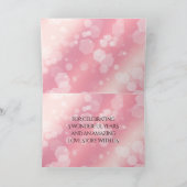 Elegant 2e Roos Quartz Wedding Jubileum Bedankkaart (Binnen)