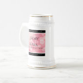 Elegant 2e Roos Quartz Wedding Jubileum Bierpul (Voorkant links)