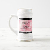 Elegant 2e Roos Quartz Wedding Jubileum Bierpul (Links)