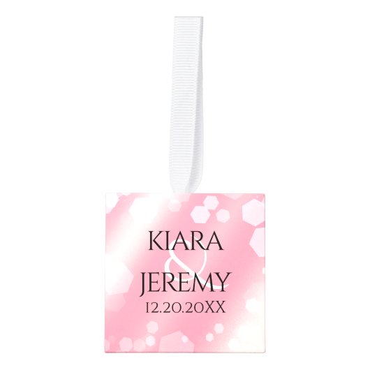 Elegant 2e Roos Quartz Wedding Jubileum Decoratie (Voorkant)