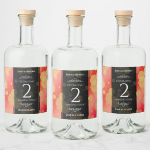 Elegant 2e van het Jubileum van de Wondenweddensc Likeurfles Etiket