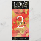 Elegant 2e van het Jubileum van de Wondenweddensc Menu (Achterkant)