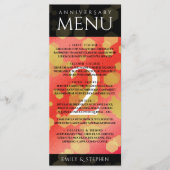 Elegant 2e van het Jubileum van de Wondenweddensc Menu (Voorkant)