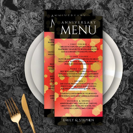 Elegant 2e van het Jubileum van de Wondenweddensc Menu