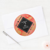 Elegant 2e  van het Jubileum van de Wondenweddensc Ronde Sticker (Envelop)