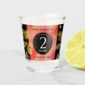 Elegant 2e  van het Jubileum van de Wondenweddensc Shot Glas (Voorkant)