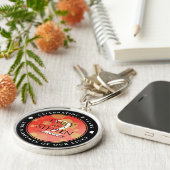 Elegant 2e  van het Jubileum van de Wondenweddensc Sleutelhanger (Zijkant)