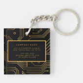 Elegant 2in1 Luxury Professional Visitekaartje & Sleutelhanger (Achterkant)