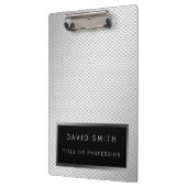 Elegant 2in1 Luxury Silver Metal Visitekaartje & Klembord (Links)