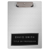 Elegant 2in1 Luxury Silver Metal Visitekaartje & Klembord (Voorkant)