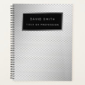 Elegant 2in1 Luxury Silver Metal Visitekaartje & Planner (Voorkant)