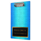 Elegant 2u1 Royal Blue Metal Visitekaartje en Klembord (Links)