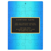 Elegant 2u1 Royal Blue Metal Visitekaartje en Klembord (Achterkant)