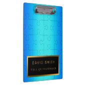 Elegant 2u1 Royal Blue Metal Visitekaartje en Klembord (Rechts)