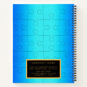 Elegant 2u1 Royal Blue Metal Visitekaartje en Notitieboek (Achterkant)