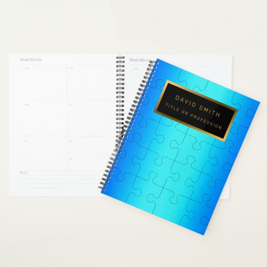 Elegant 2u1 Royal Blue Metal Visitekaartje en Planner (Display)