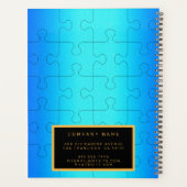 Elegant 2u1 Royal Blue Metal Visitekaartje en Planner (Achterkant)