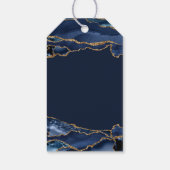 Elegant 30 Shades of Blue Birthday Party Cadeaulabel (Achterkant)