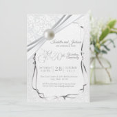 Elegant 30e Parel Jubileum Design Kaart (Staand voorkant)