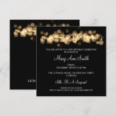 Elegant 30e verjaardag Gold Bokeh Licht Kaart (Voorkant / Achterkant)